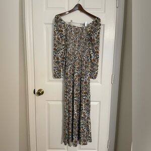 Natural Life floral long sleeve long dress